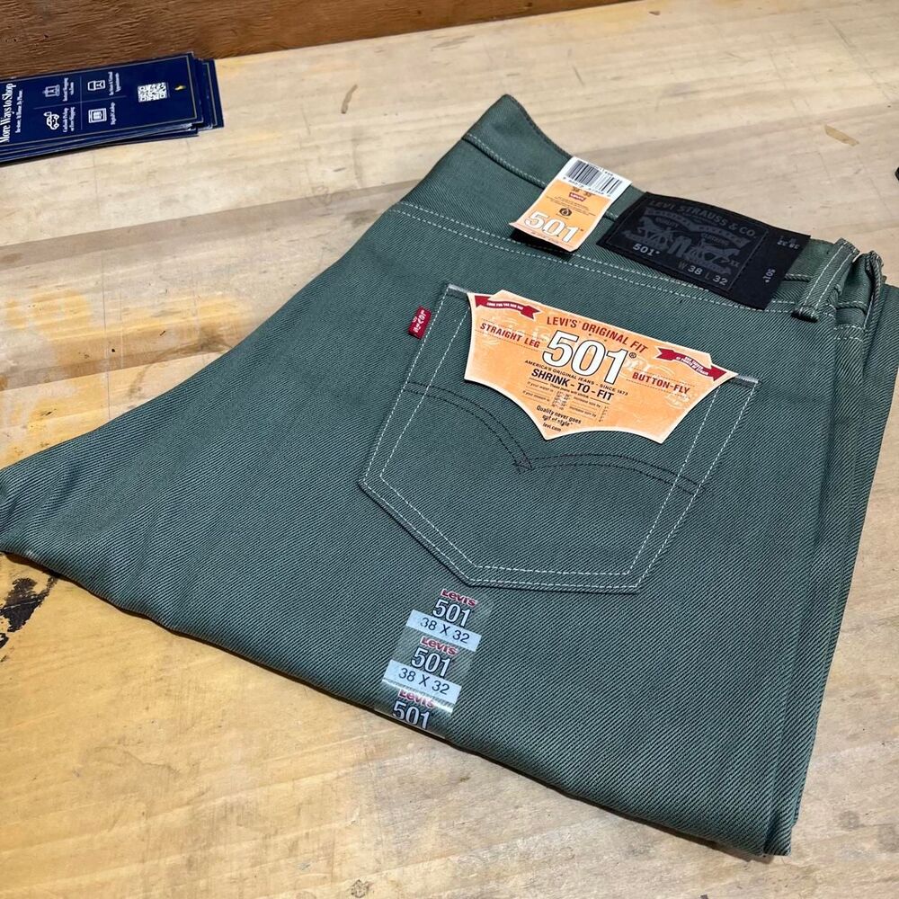 Levi-s Men's Green and Khaki Jeans